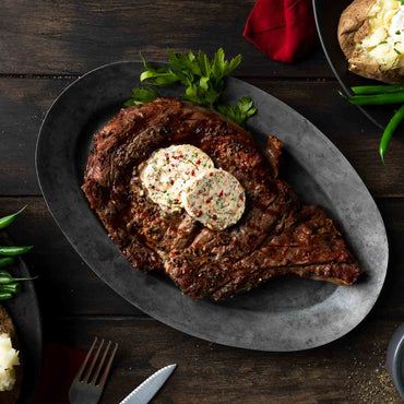 1 x 20 oz. Halal Rib-eye Steak - Bone IN